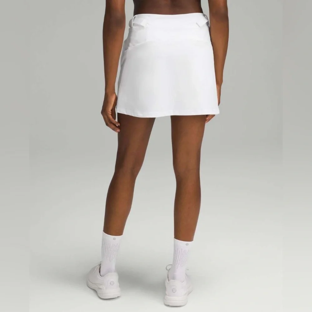 Rare Lululemon Wrap-Front Mid-Rise Golf Tennis Pickleball Skirt White Size 8